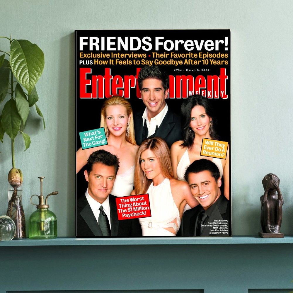 Framed FRIENDS TV Show 2004 ENTERTAINMENT Magazine COver.